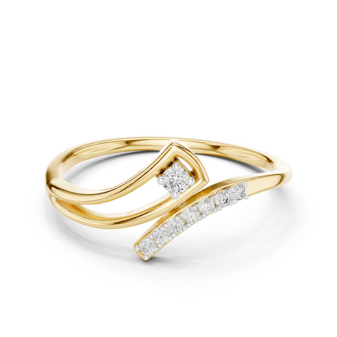 .08 Ct. Diamond Pavé Bypass Ring (12#10030@L) 5