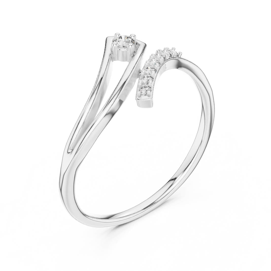 .08 Ct. Diamond Pavé Bypass Ring (12#10030@L) 11