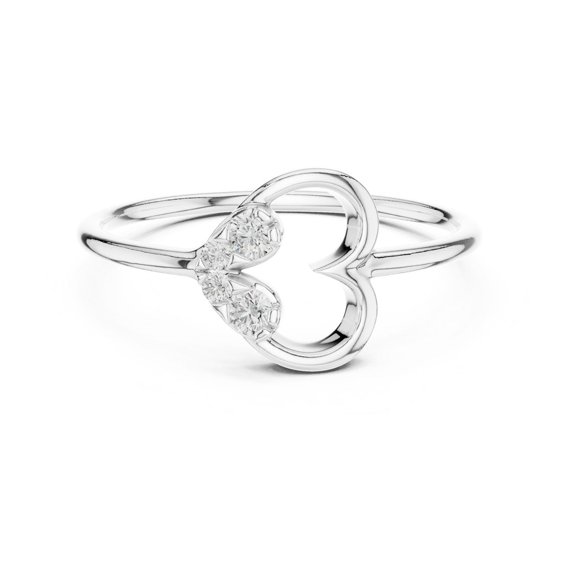 .10 Ct. Double Heart East-West Diamond Ring (12#10039@L)