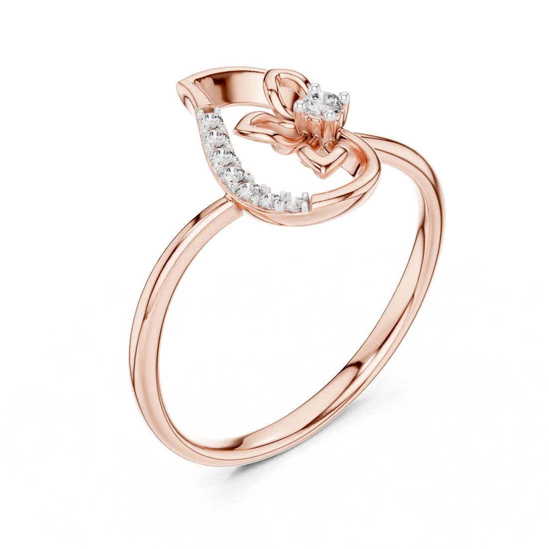 .08 Ct. Geometric Floral Diamond Ring (12#10045@L) 8