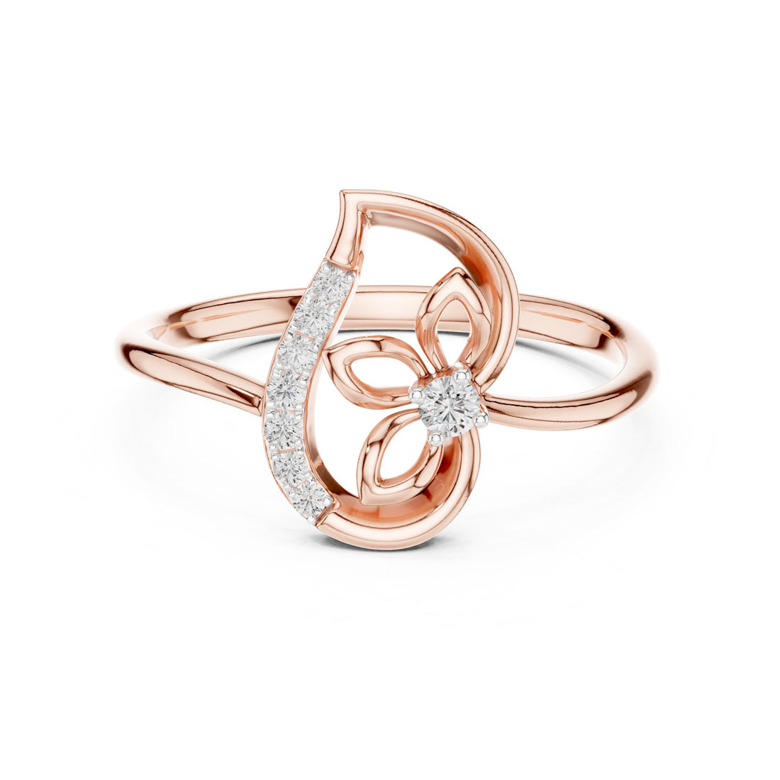 .08 Ct. Geometric Floral Diamond Ring (12#10045@L) 7