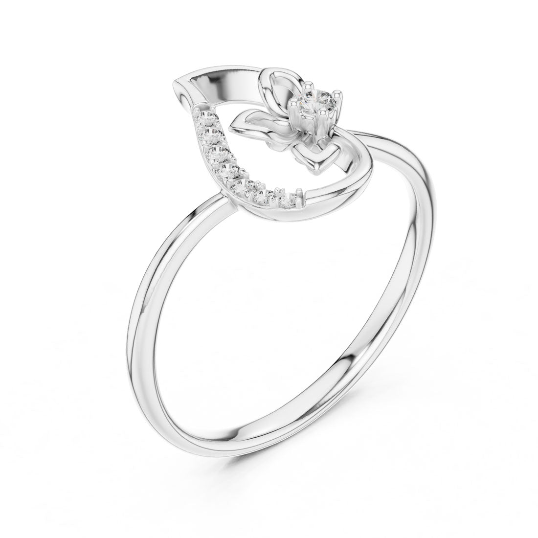 .08 Ct. Geometric Floral Diamond Ring (12#10045@L) 11