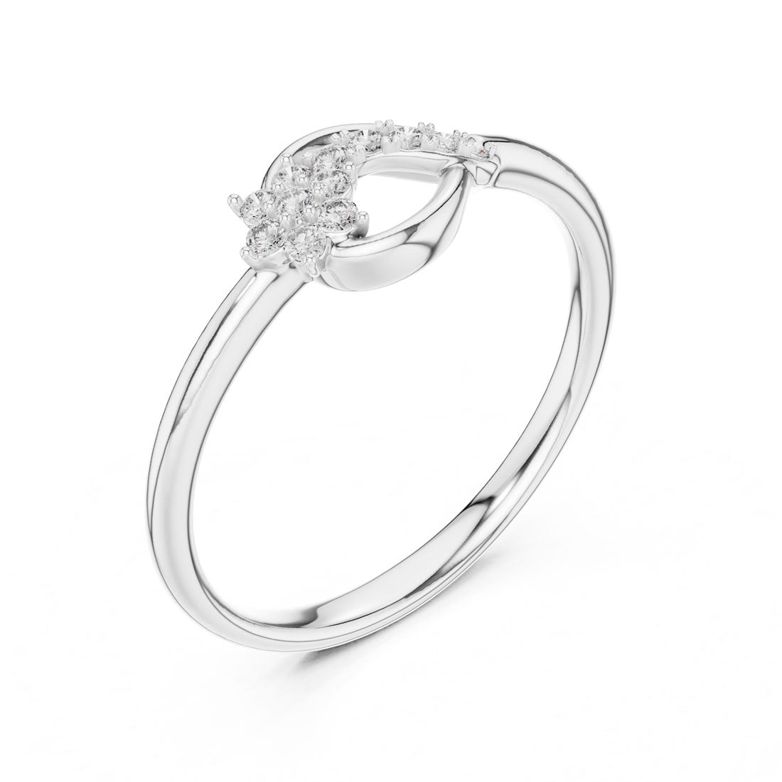 .10 Ct. Diamond Flower Motif Ring (12#10046@L) 11