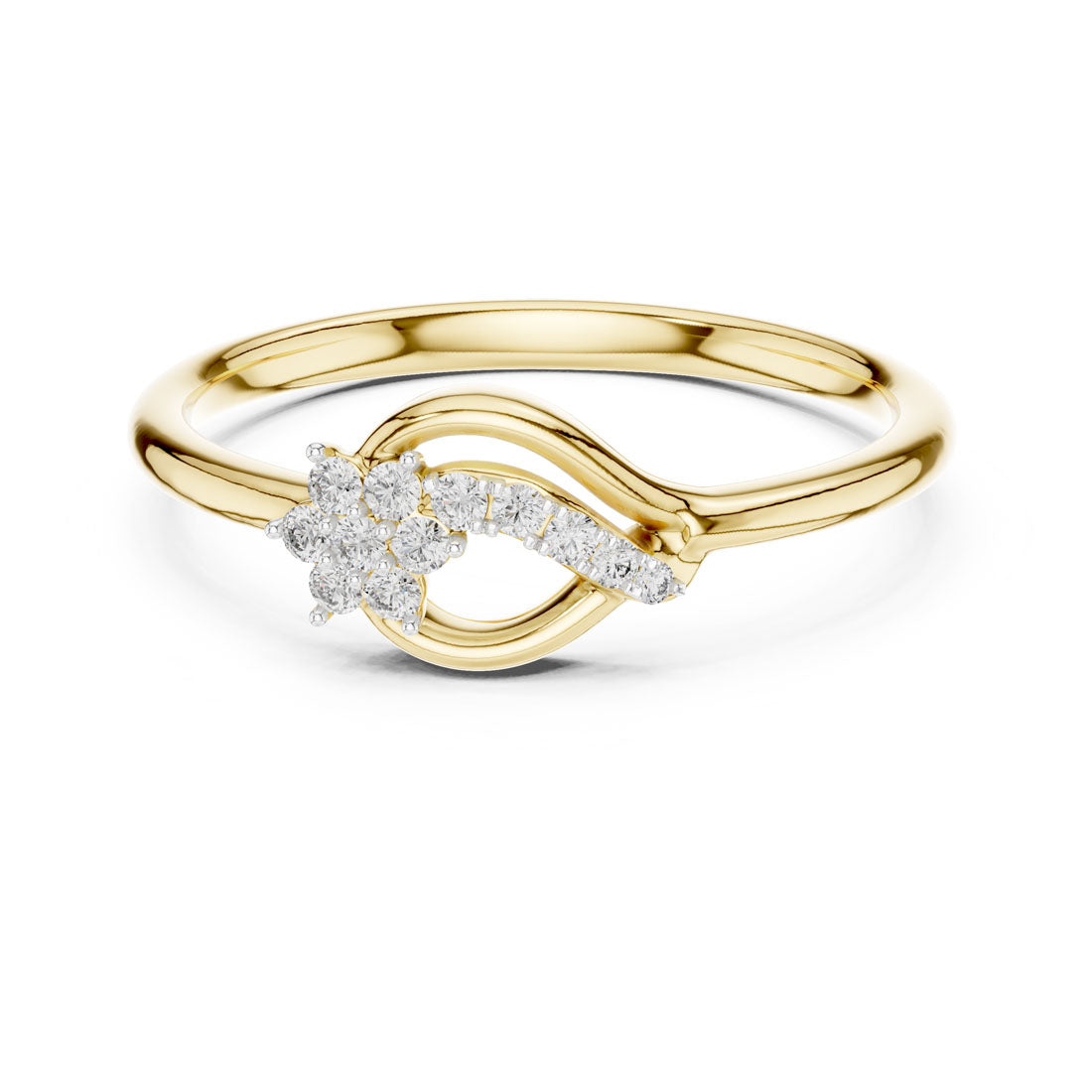 .10 Ct. Diamond Flower Motif Ring (12#10046@L) 5