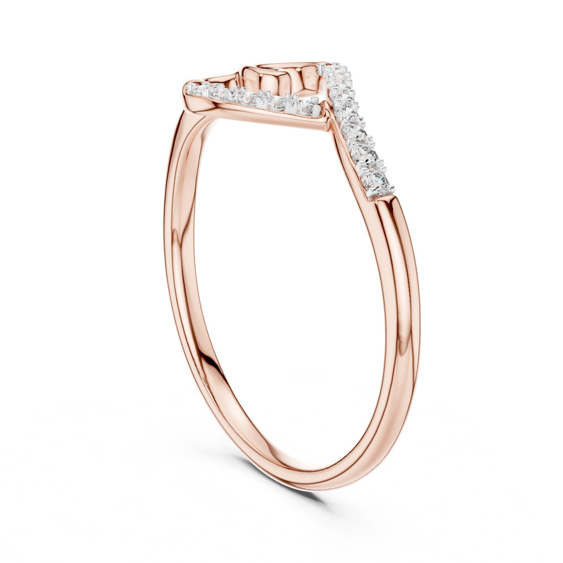 .08 Ct. Diamond Open Heart Motif Ring (12#10049@L) 8