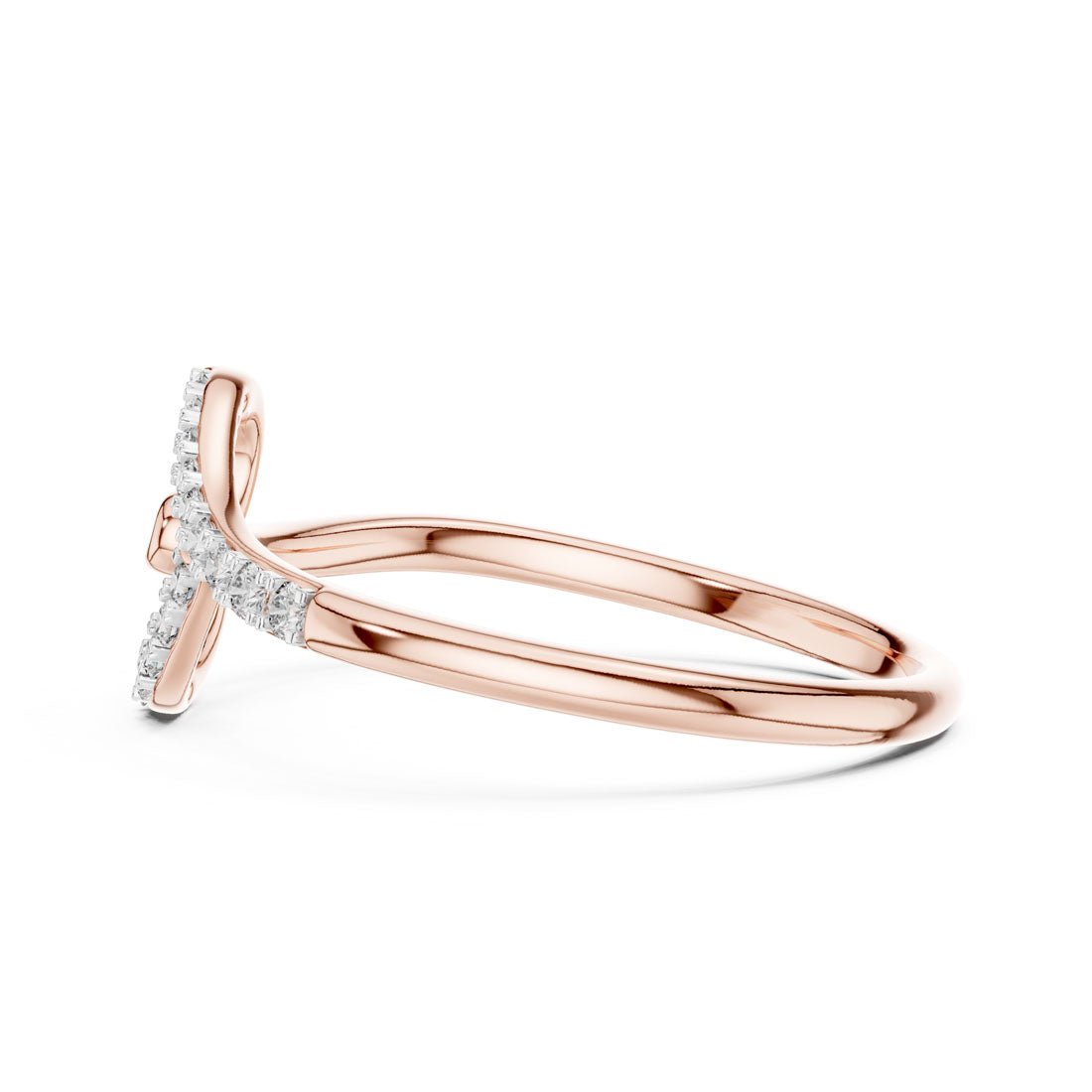 .08 Ct. Diamond Open Heart Motif Ring (12#10049@L) 11
