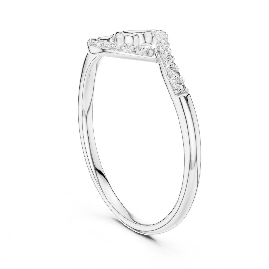.08 Ct. Diamond Open Heart Motif Ring (12#10049@L) 6