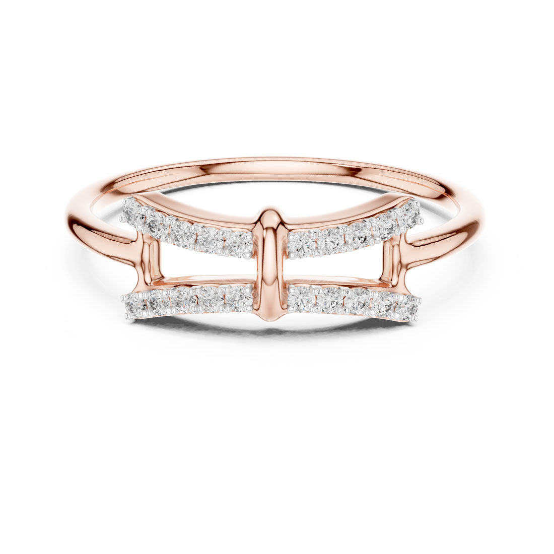 .12 Ct. Double Bar Pavé Diamond Ring (12#10050@L)