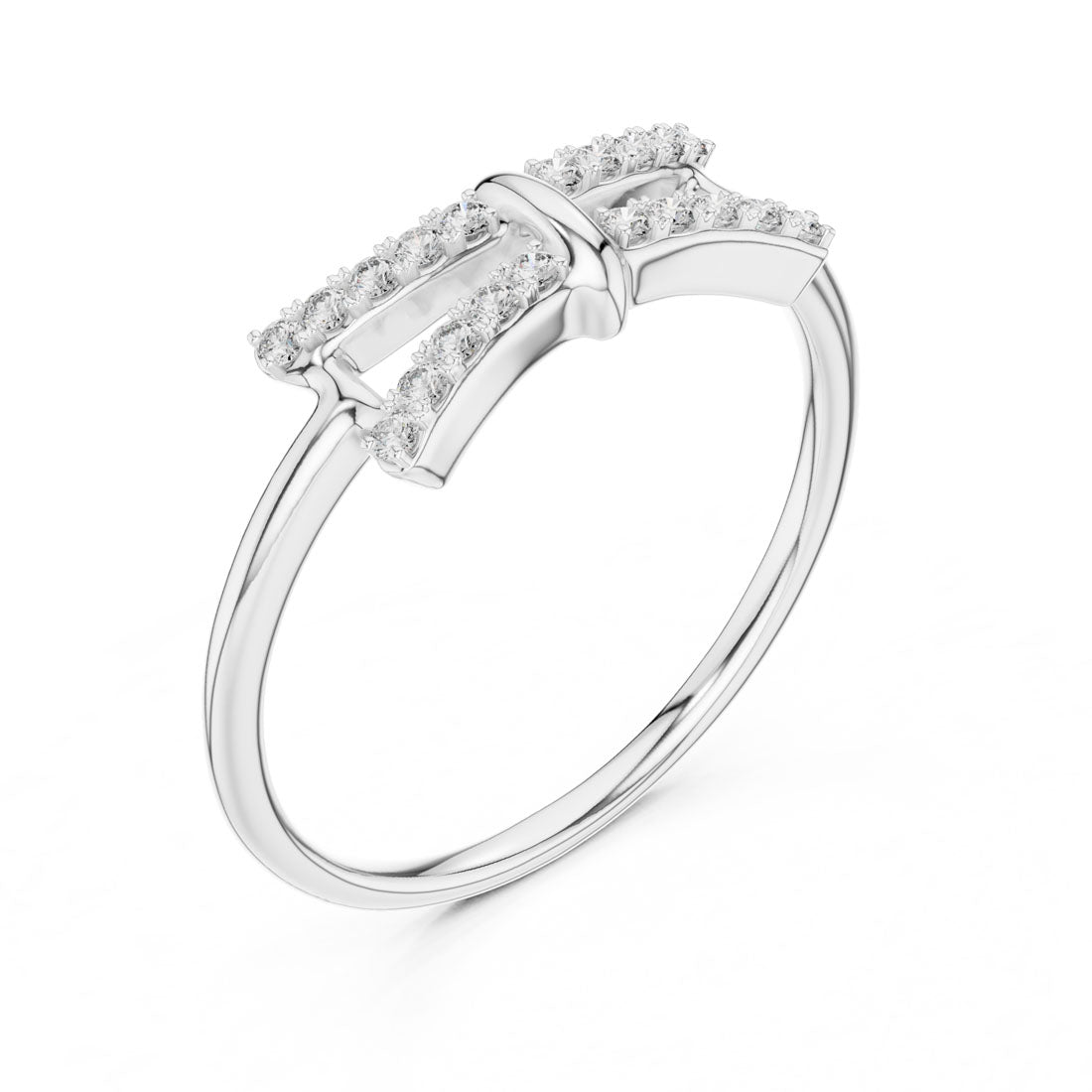 .12 Ct. Double Bar Pavé Diamond Ring (12#10050@L) 6