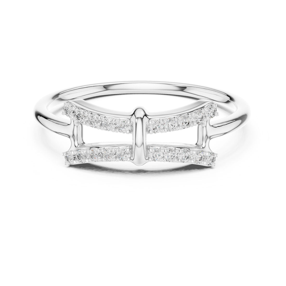 .12 Ct. Double Bar Pavé Diamond Ring (12#10050@L) 7