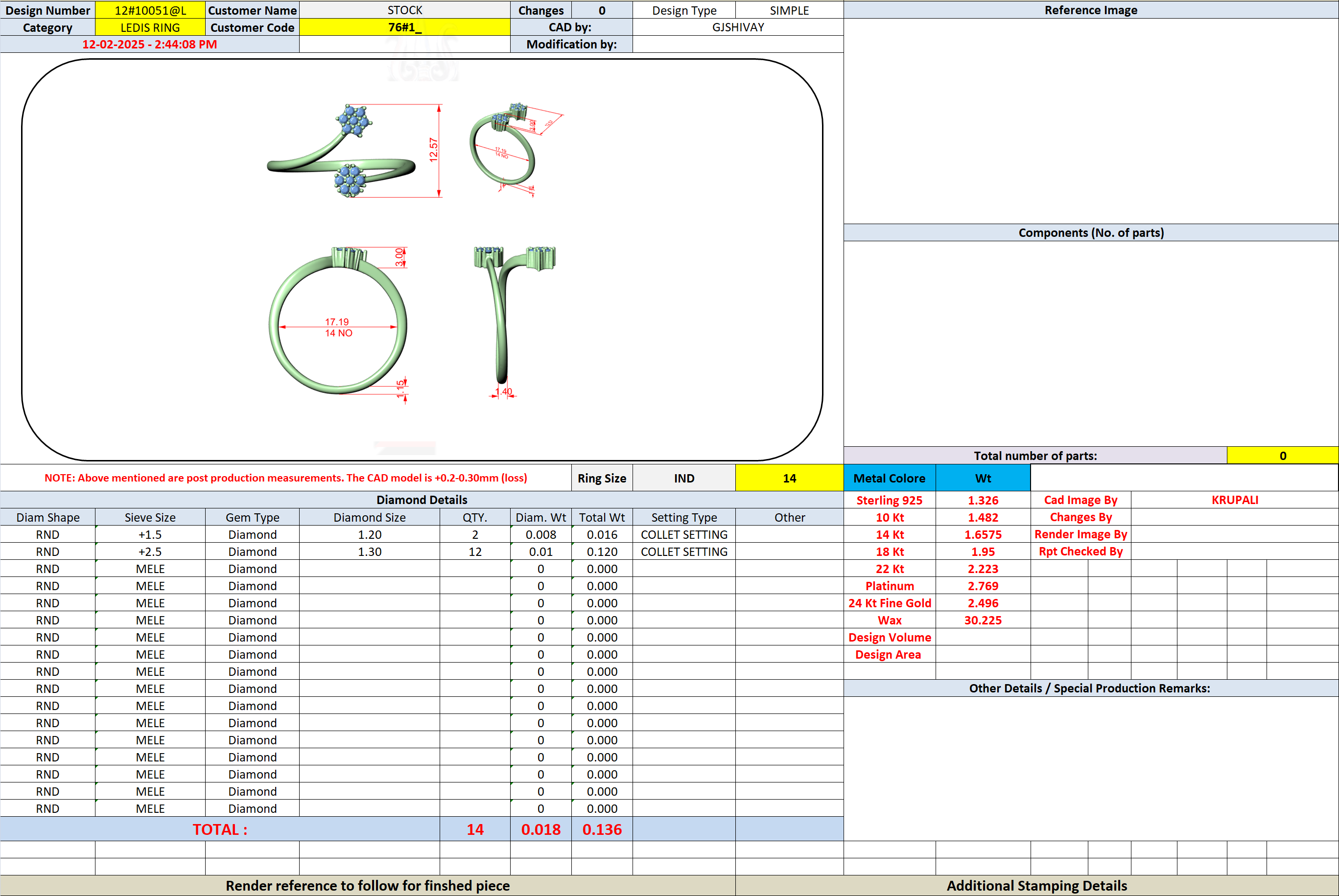 .14 Ct. Open Wrap Diamond Cluster Ring (12#10051@L) 13
