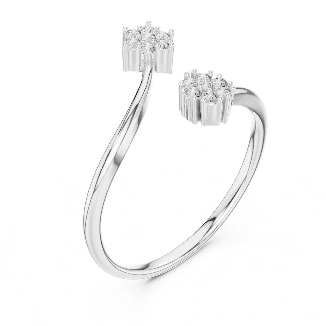 .14 Ct. Open Wrap Diamond Cluster Ring (12#10051@L) 10