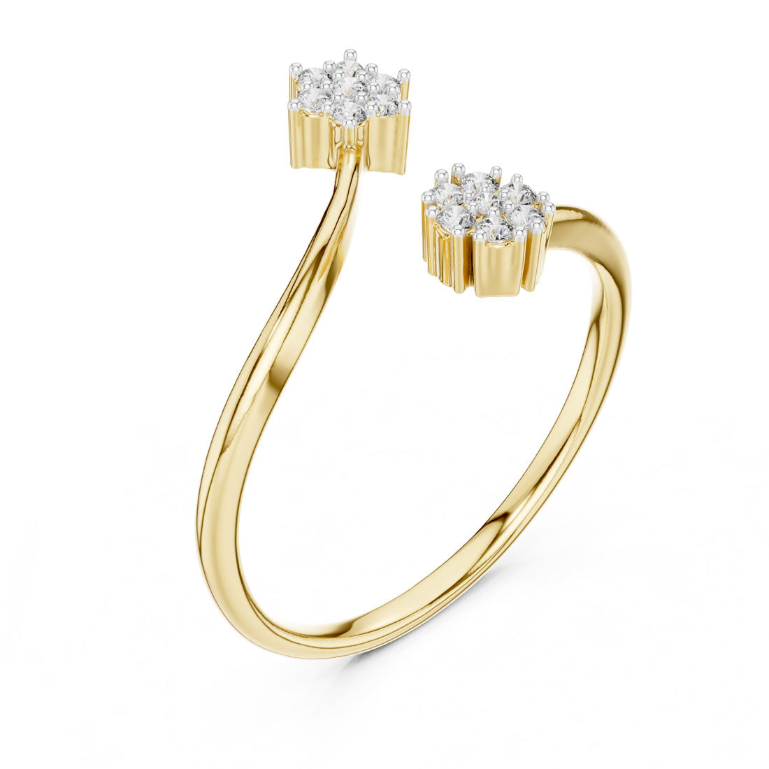 .14 Ct. Open Wrap Diamond Cluster Ring (12#10051@L)