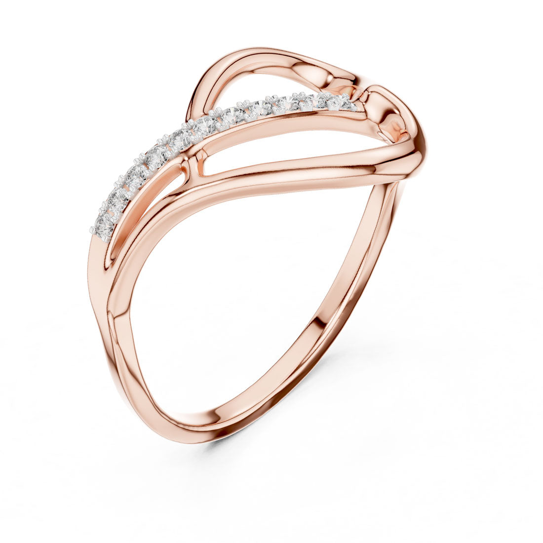 .10 Ct. Open Pavé Heart Motif Diamond Ring (12#10054@L) 8