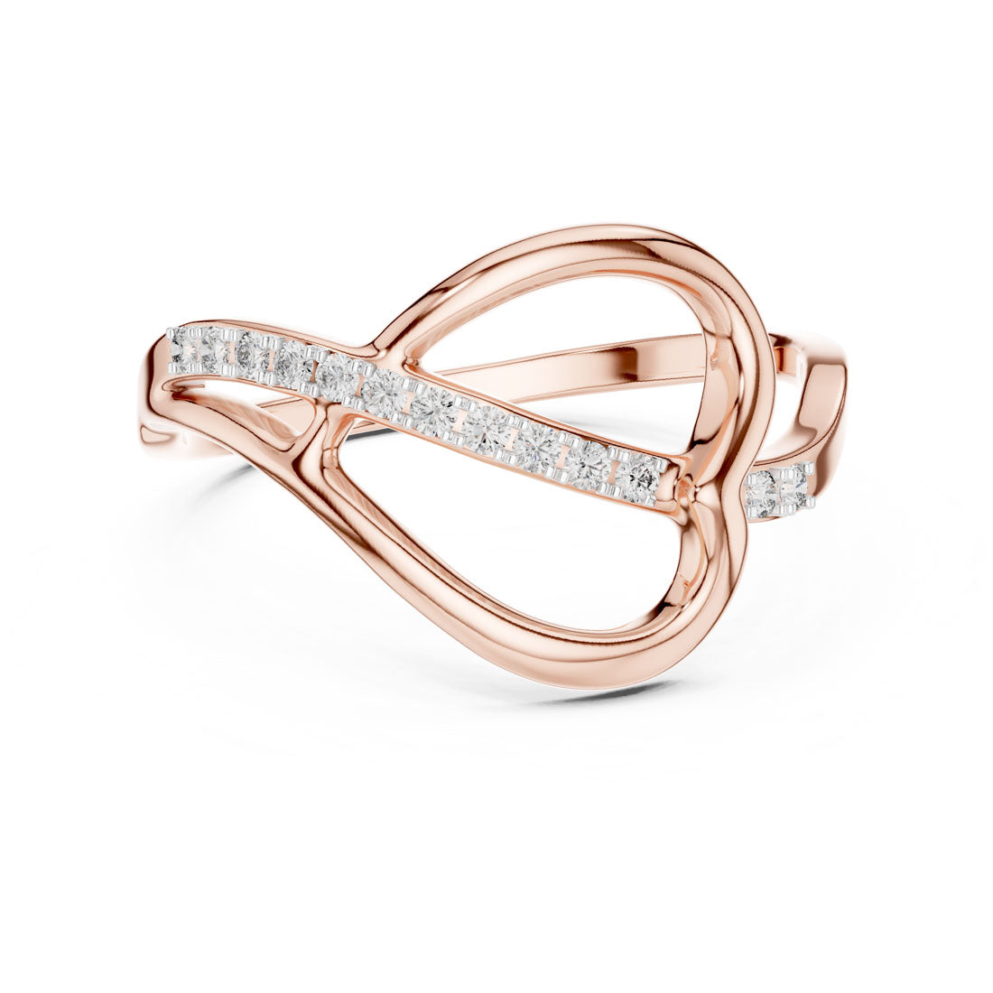 .10 Ct. Open Pavé Heart Motif Diamond Ring (12#10054@L) 7
