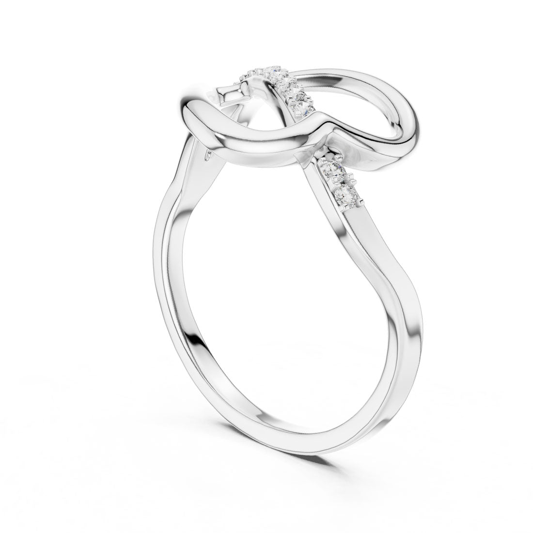 .10 Ct. Open Pavé Heart Motif Diamond Ring (12#10054@L) 9