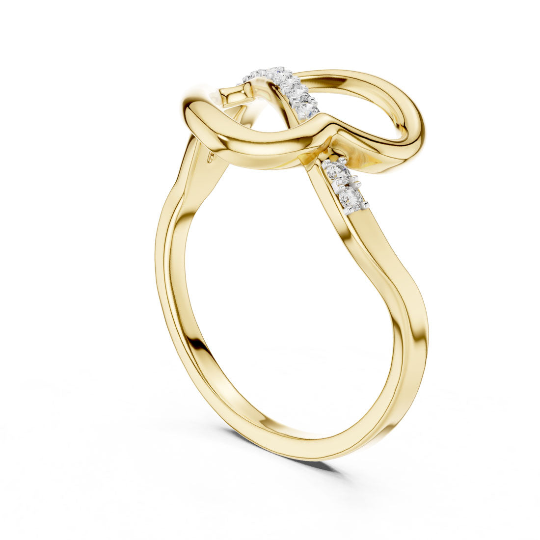 .10 Ct. Open Pavé Heart Motif Diamond Ring (12#10054@L) 3