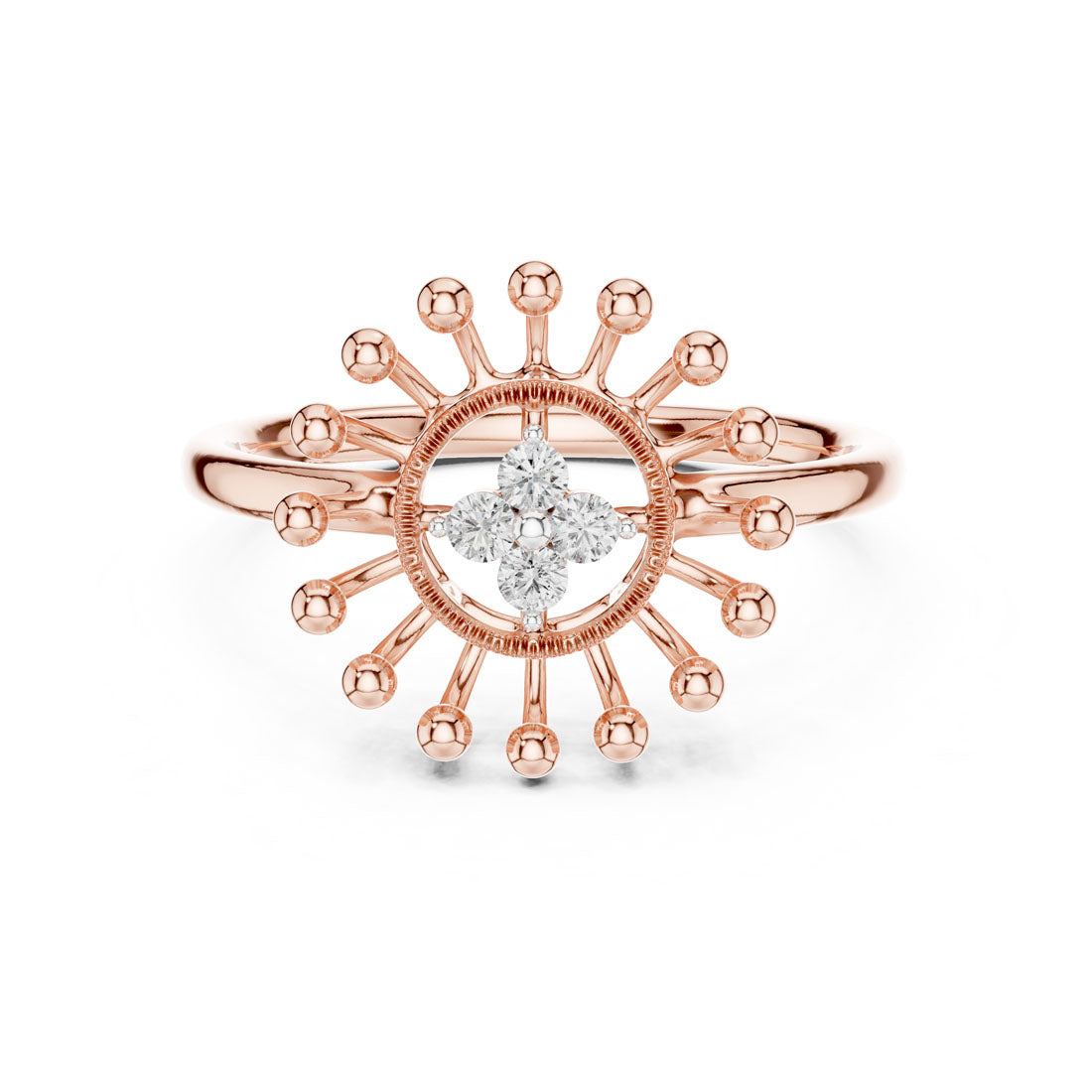 .08 Ct. Sunburst Diamond Cluster Ring (12#10056@L)