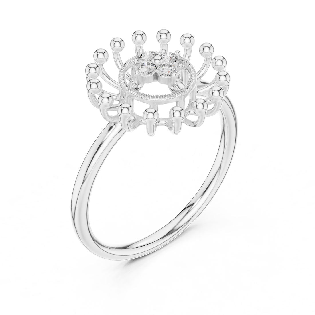 .08 Ct. Sunburst Diamond Cluster Ring (12#10056@L) 8