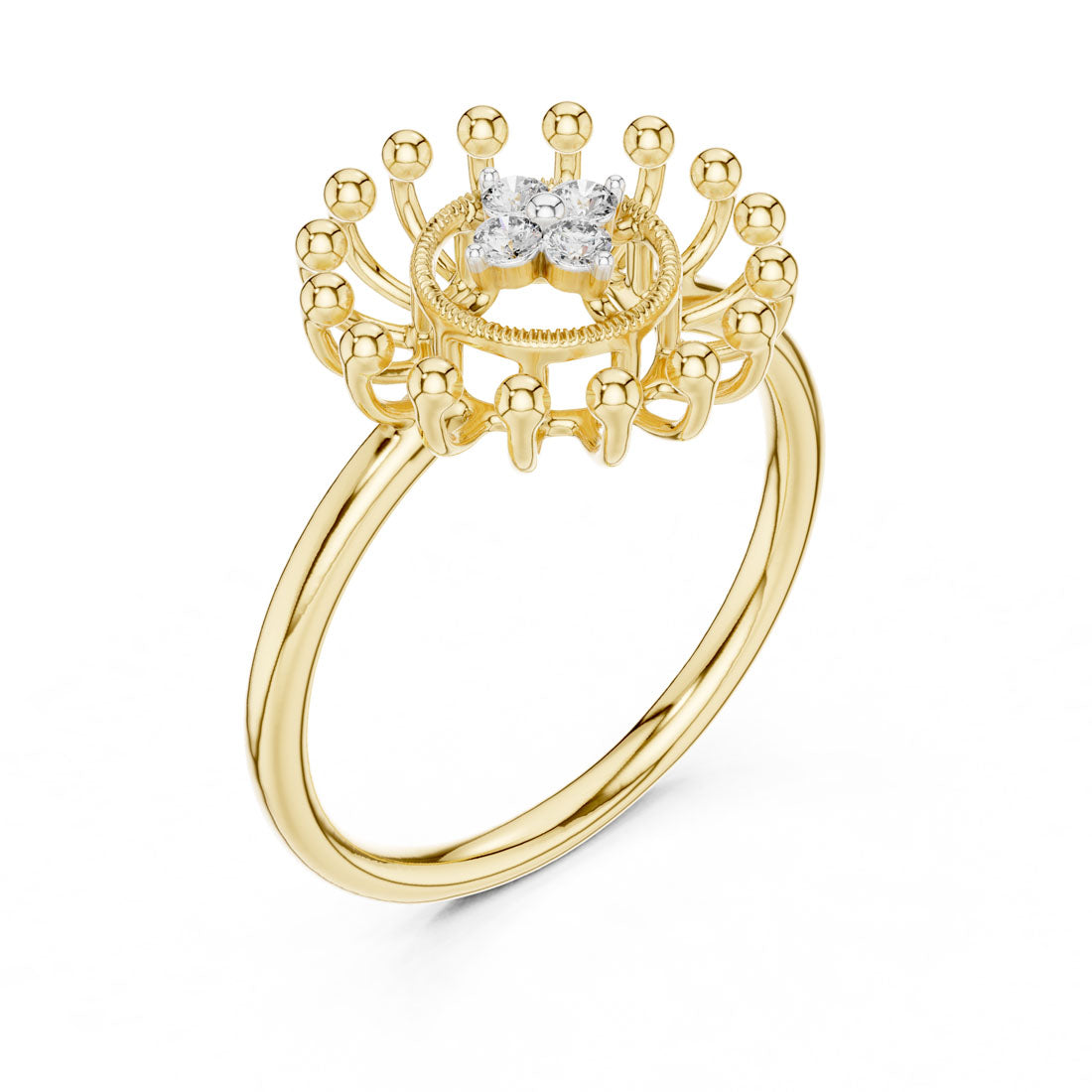.08 Ct. Sunburst Diamond Cluster Ring (12#10056@L)