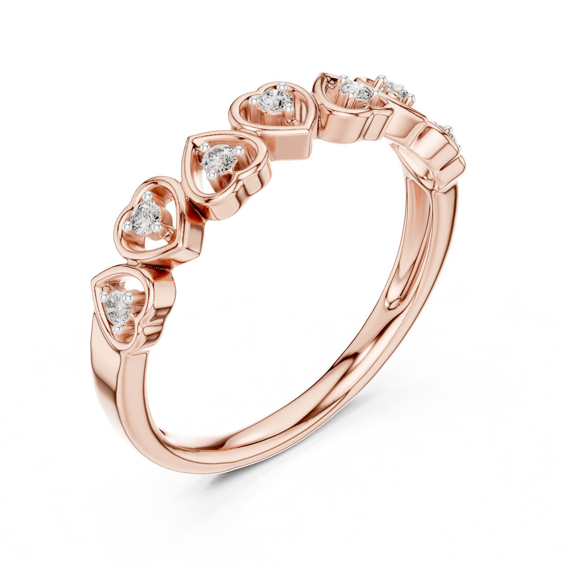 .11 Ct. Heart Diamond Band Ring (12#10058@L) 10
