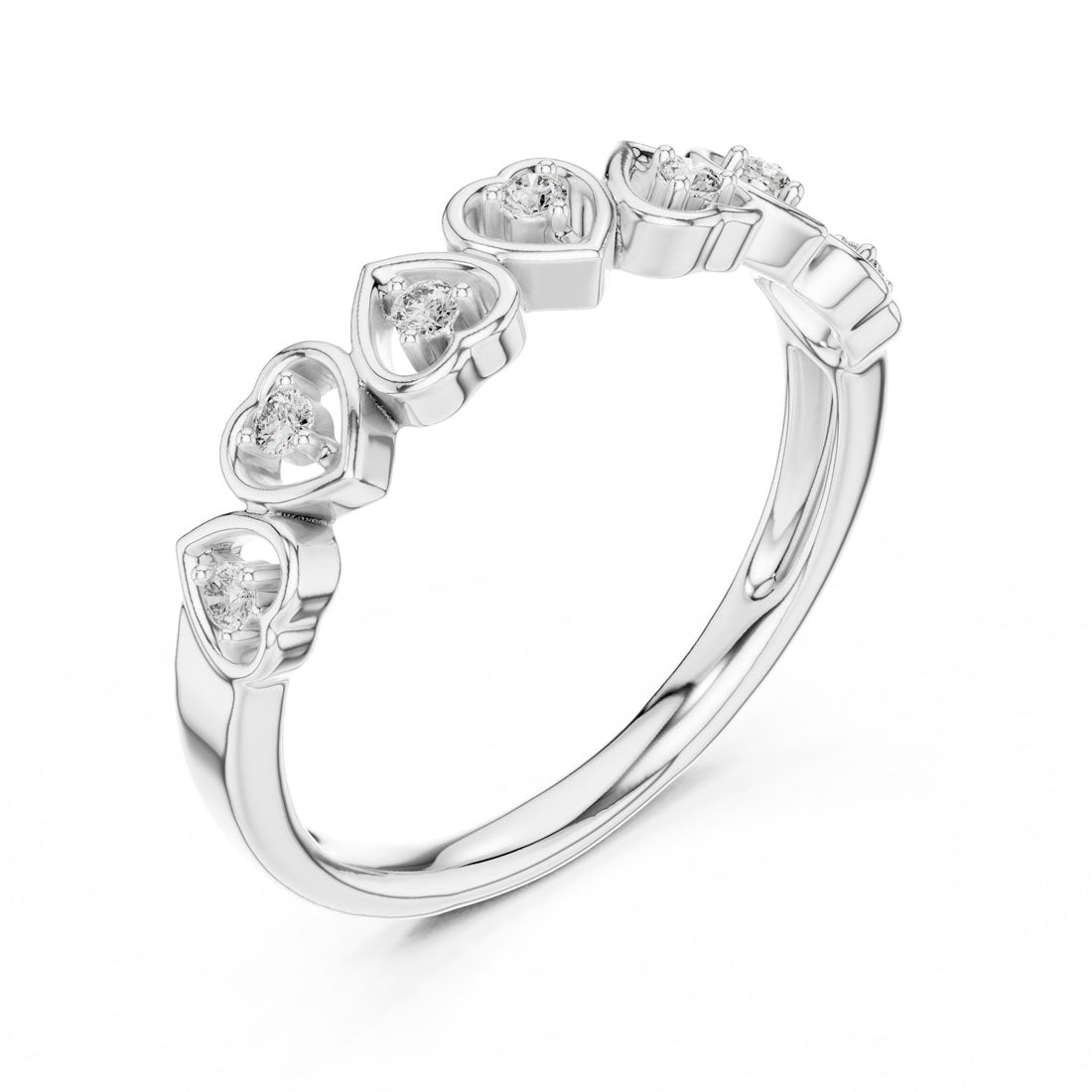 .11 Ct. Heart Diamond Band Ring (12#10058@L) 9