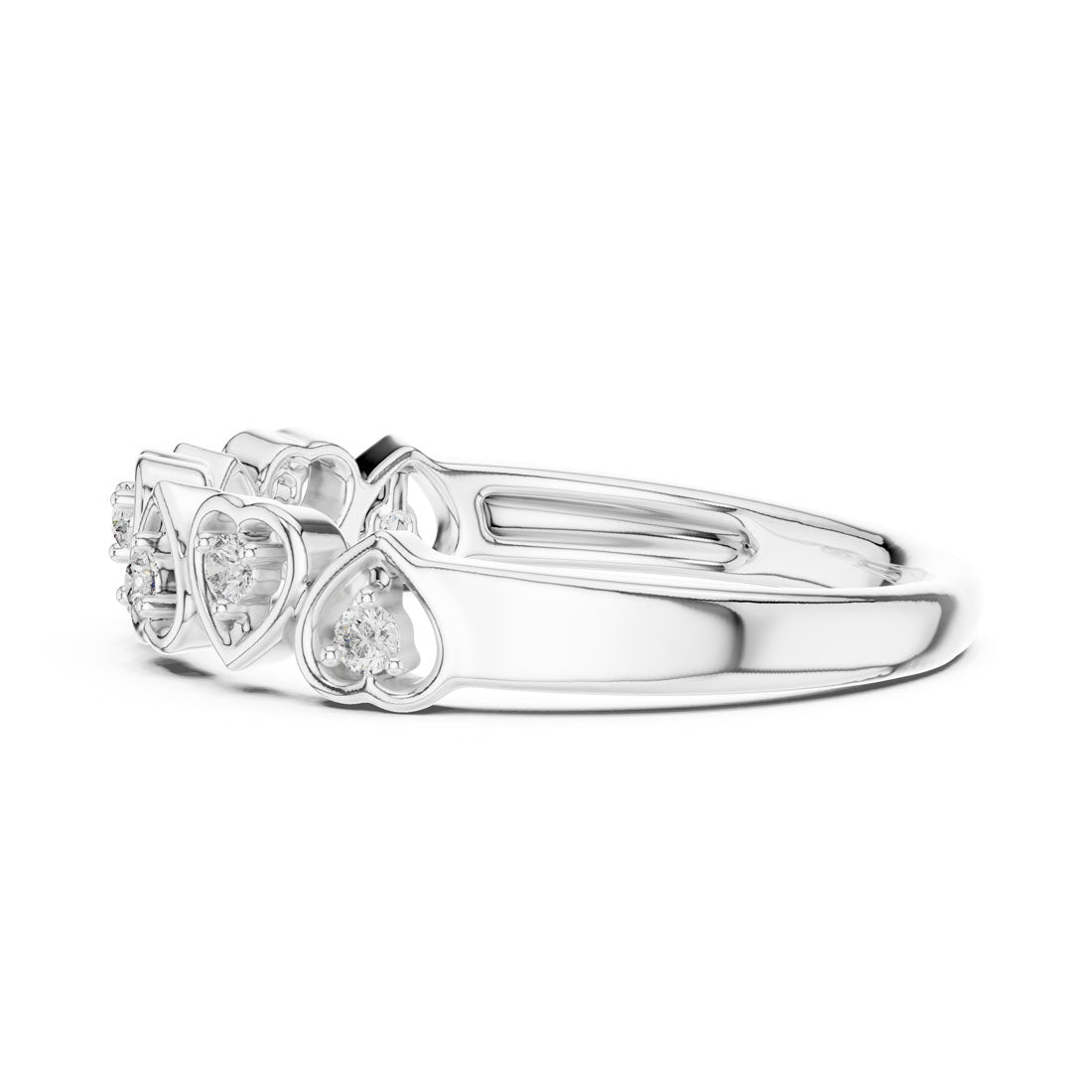 .11 Ct. Heart Diamond Band Ring (12#10058@L) 12