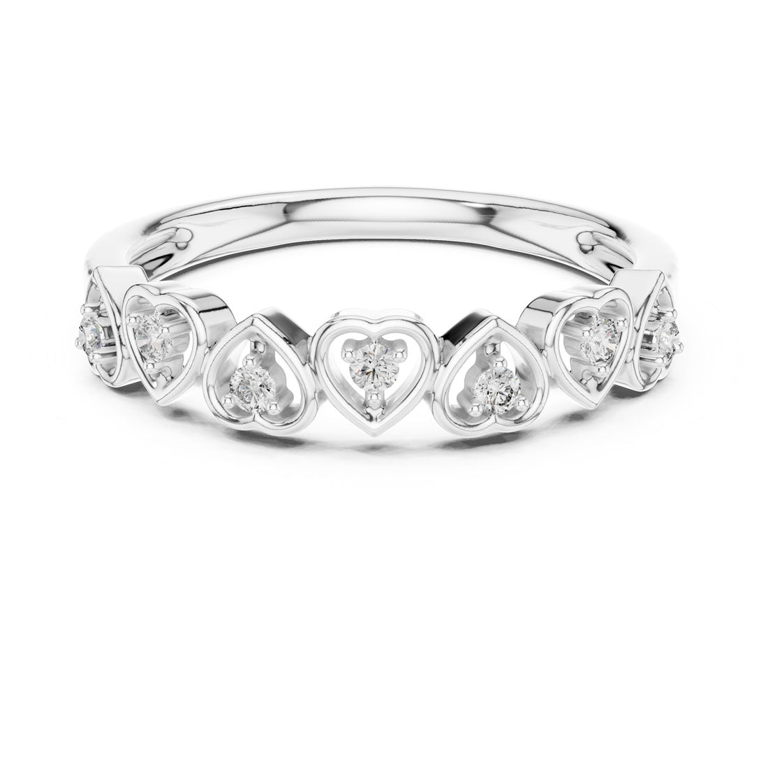 .11 Ct. Heart Diamond Band Ring (12#10058@L) 7