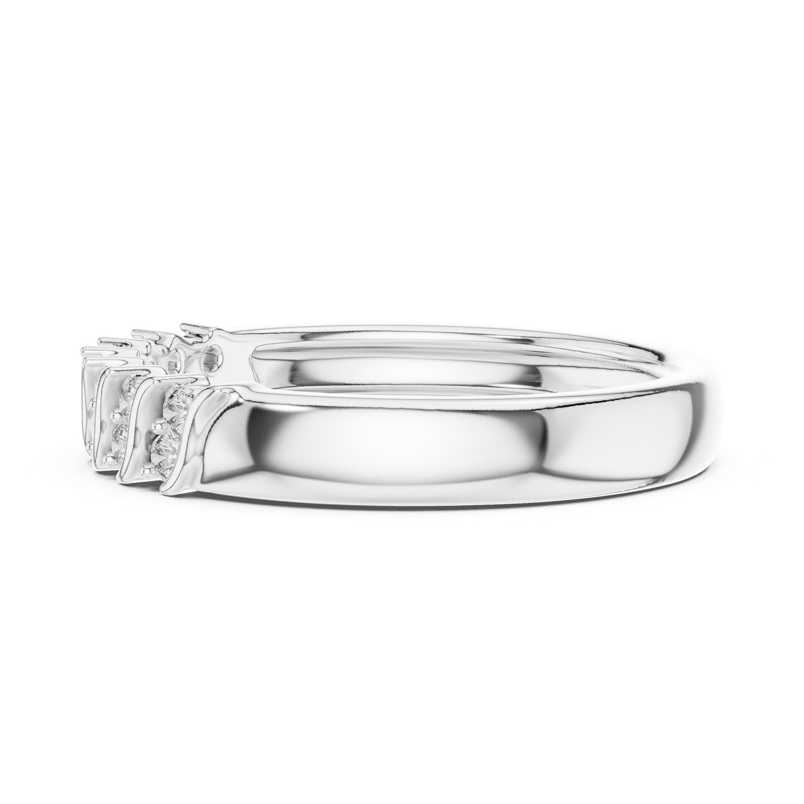 .17 Ct. Diamond Wave Band with Alternating Pavé Design (12#10059@L) 3