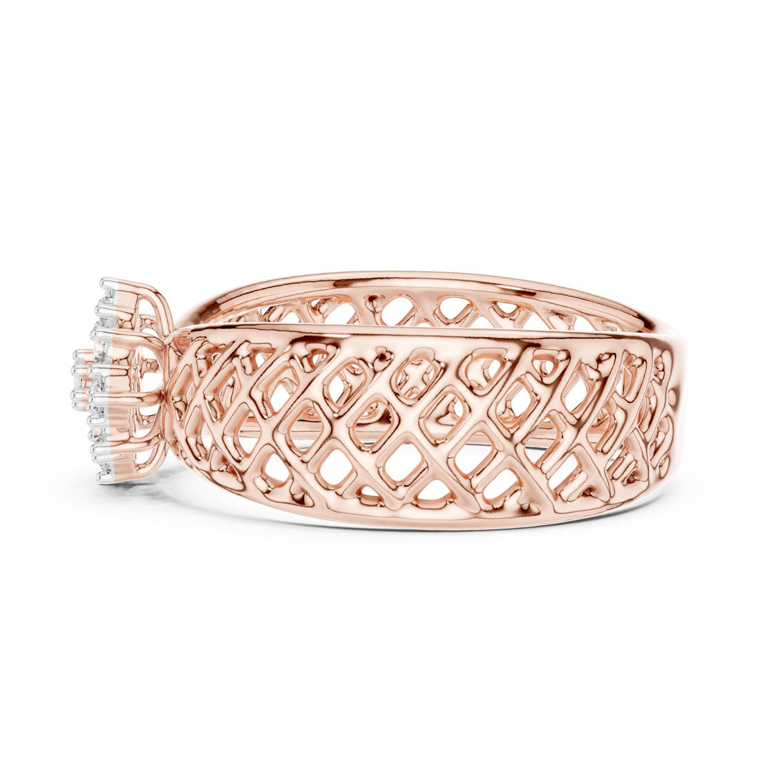 .11 Ct. Woven Diamond Flower Ring (12#10062@L) 12
