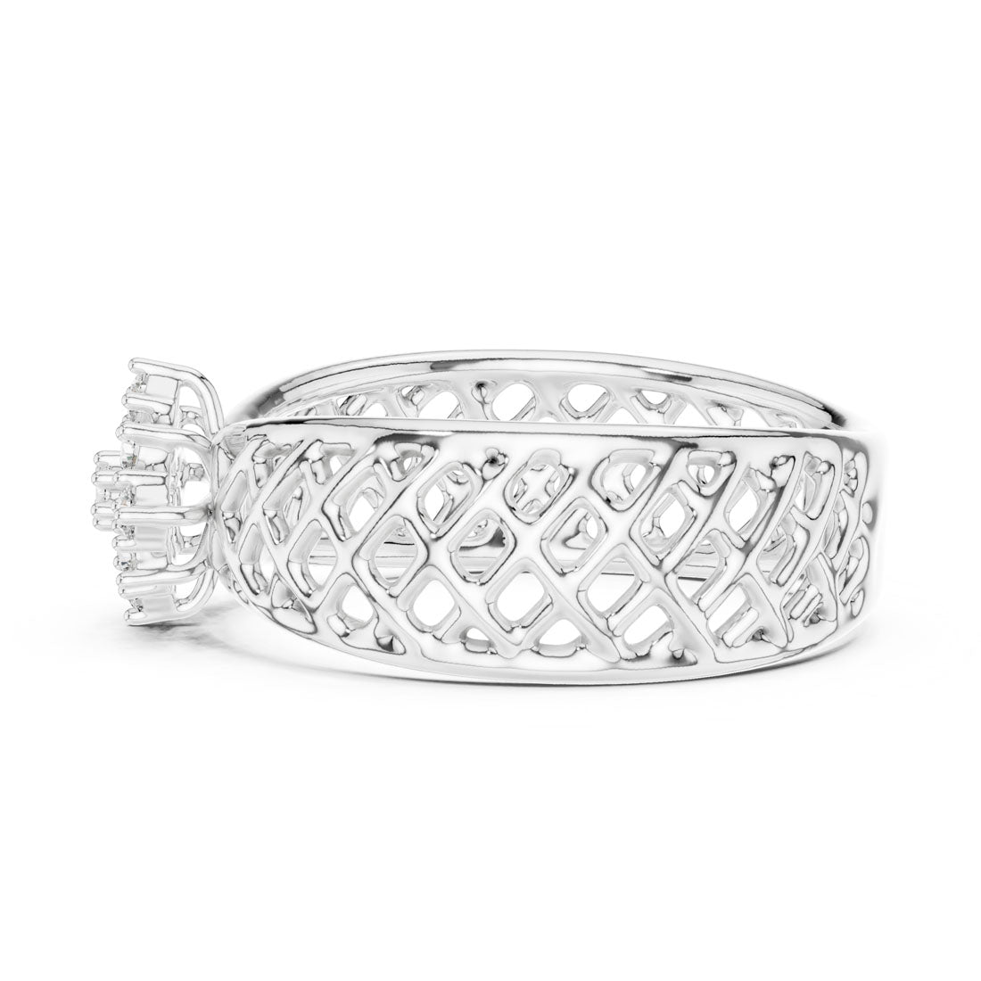 .11 Ct. Woven Diamond Flower Ring (12#10062@L) 10