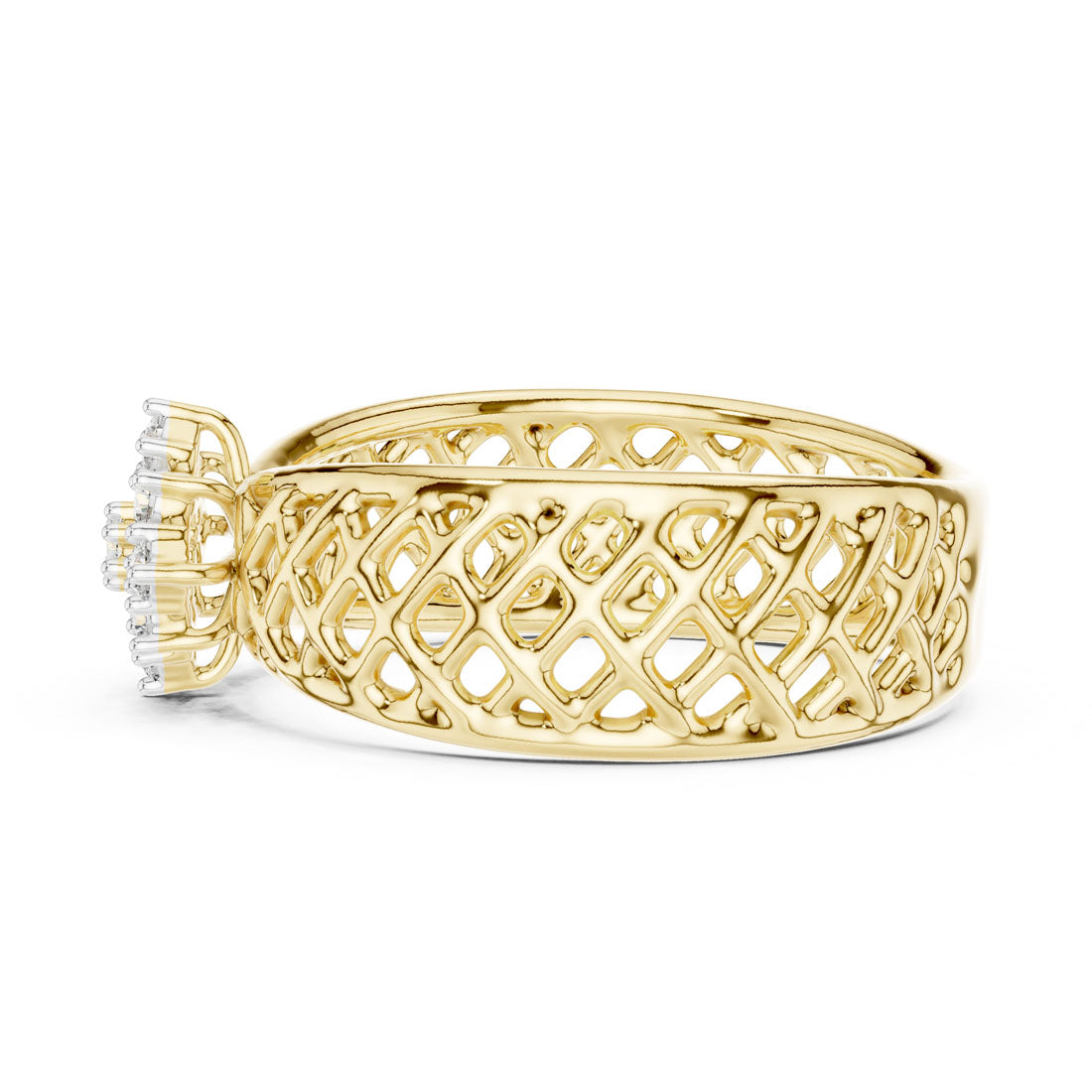 .11 Ct. Woven Diamond Flower Ring (12#10062@L) 11
