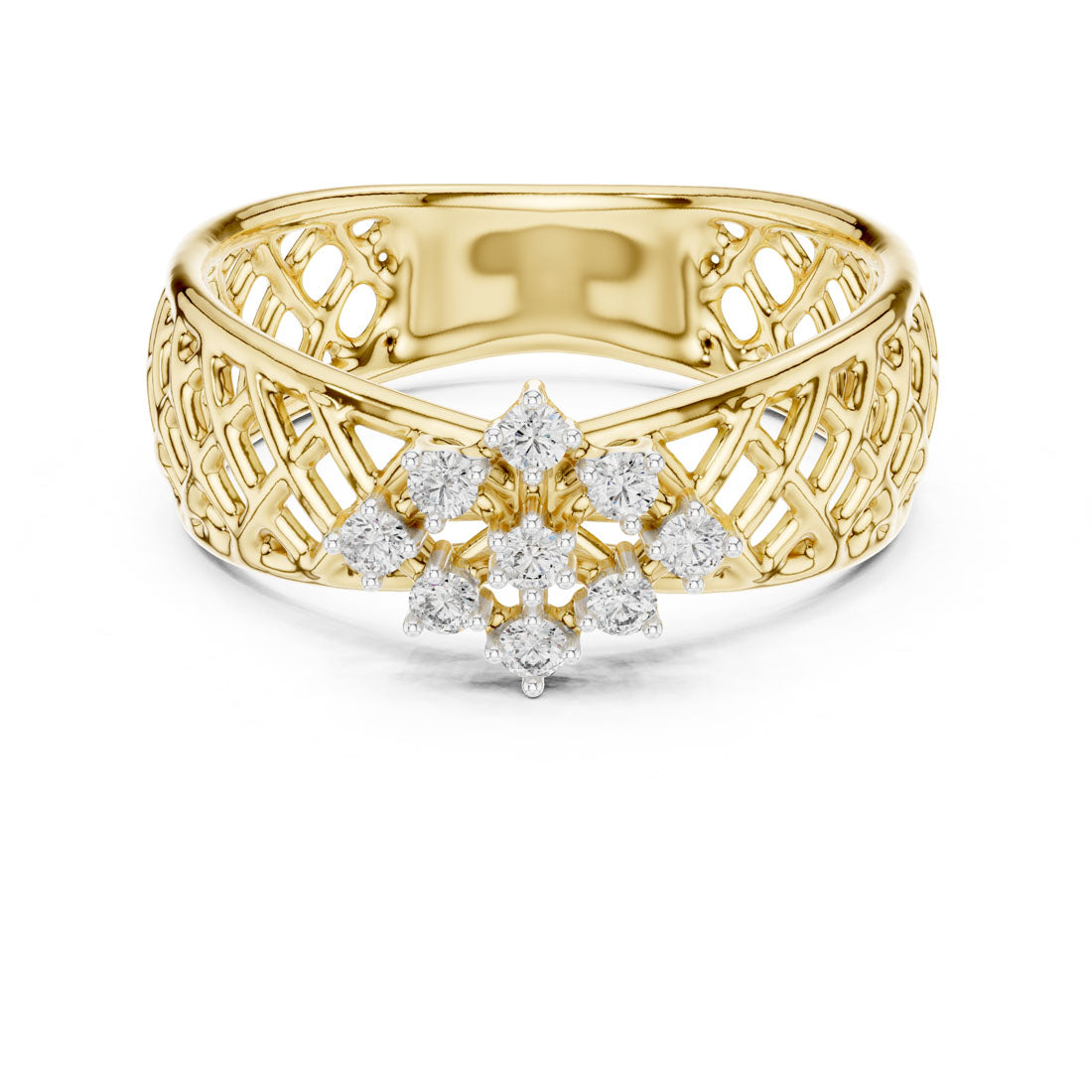 .11 Ct. Woven Diamond Flower Ring (12#10062@L)