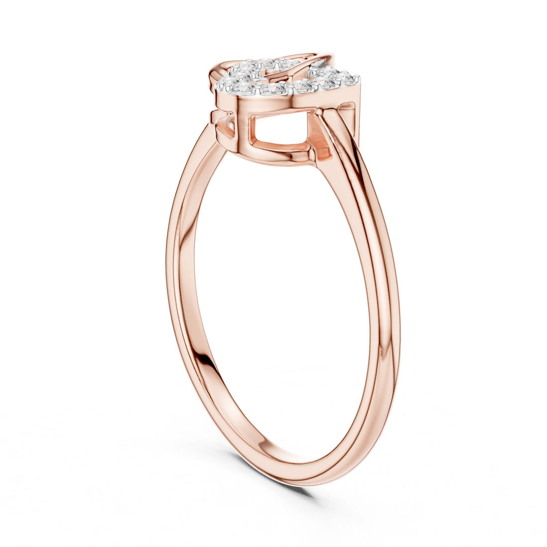 .09 Ct. Interlocking Heart Diamond Ring (12#10064@L) 10