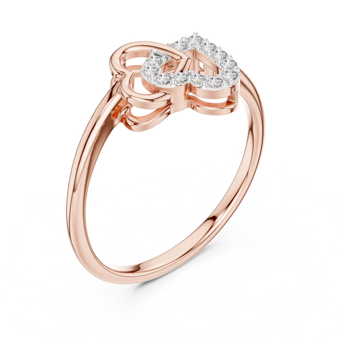 .09 Ct. Interlocking Heart Diamond Ring (12#10064@L) 8