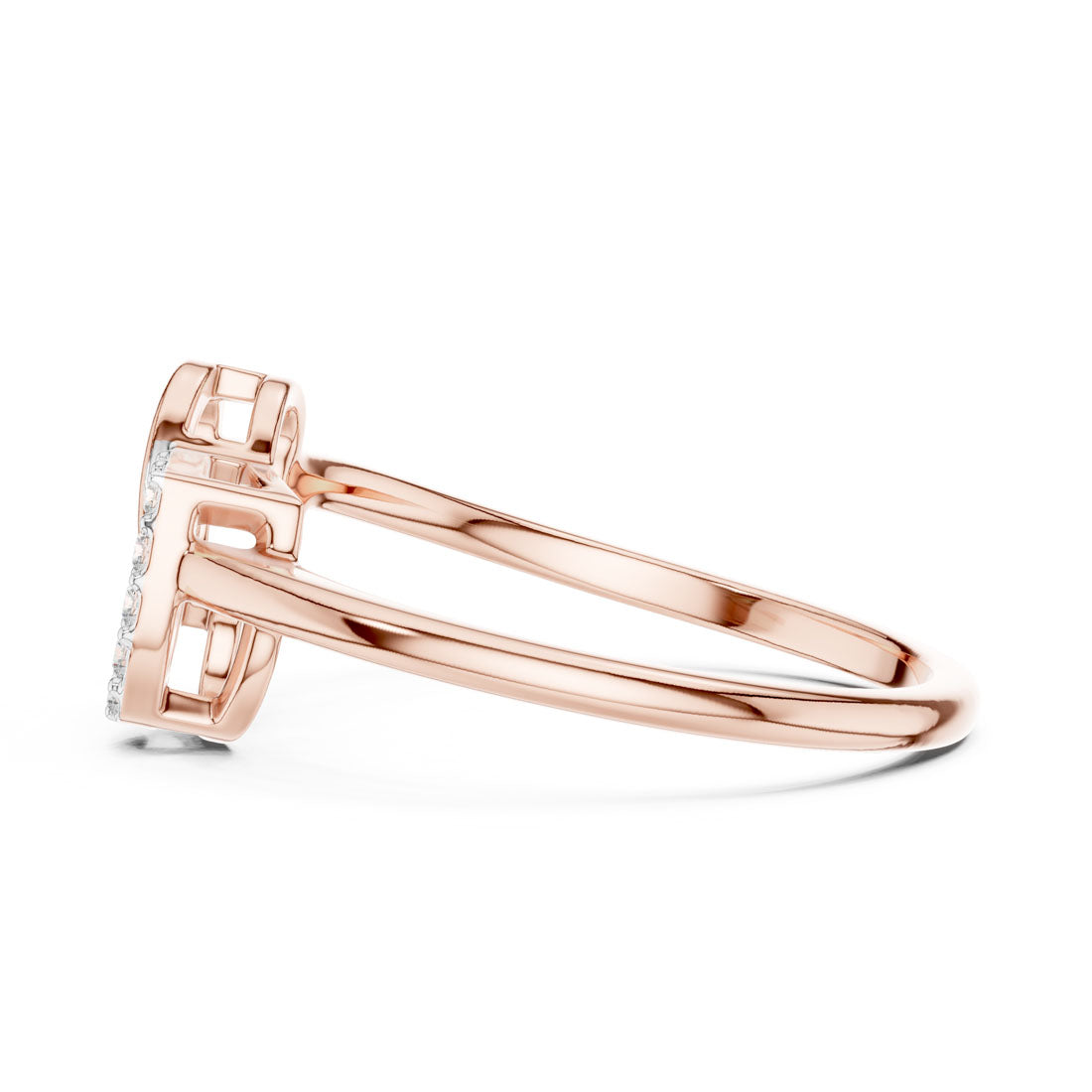 .09 Ct. Interlocking Heart Diamond Ring (12#10064@L) 12