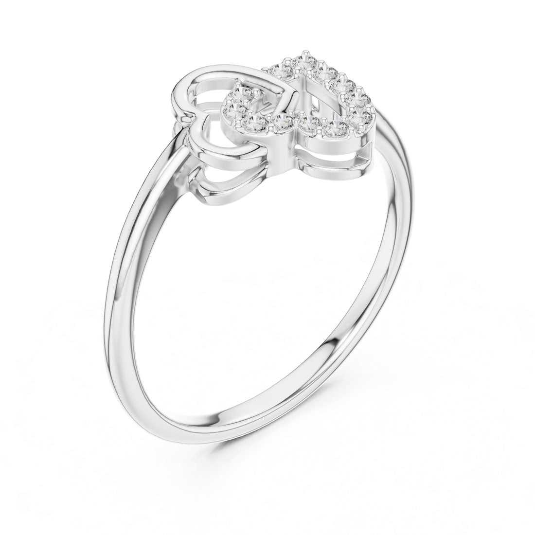 .09 Ct. Interlocking Heart Diamond Ring (12#10064@L) 6