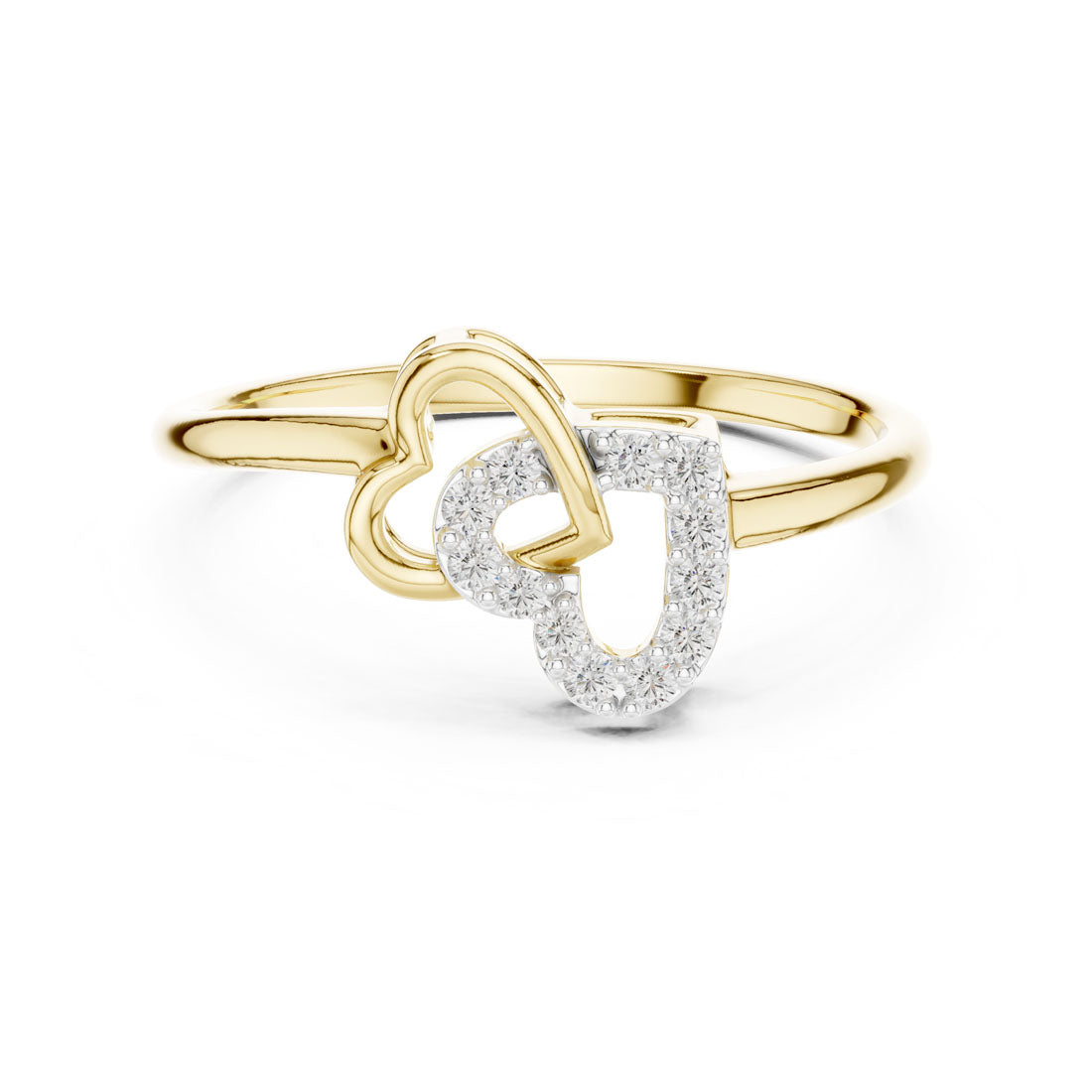 .09 Ct. Interlocking Heart Diamond Ring (12#10064@L)