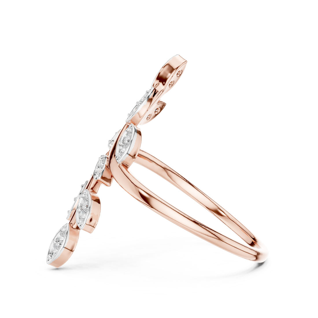 .16 Ct. Diamond Leaf Motif Open Ring (12#10066@L) 9
