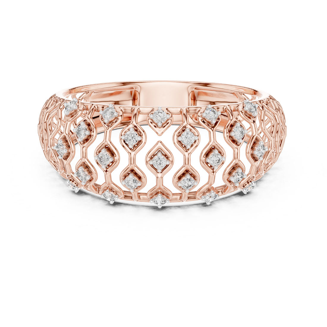 .14 Ct. Geometric Openwork Diamond Band (12#10068@L)