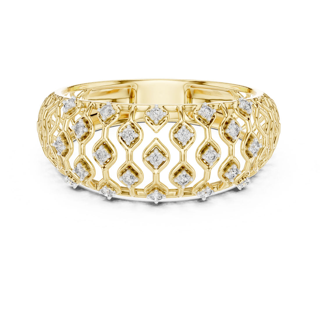 .14 Ct. Geometric Openwork Diamond Band (12#10068@L) 5