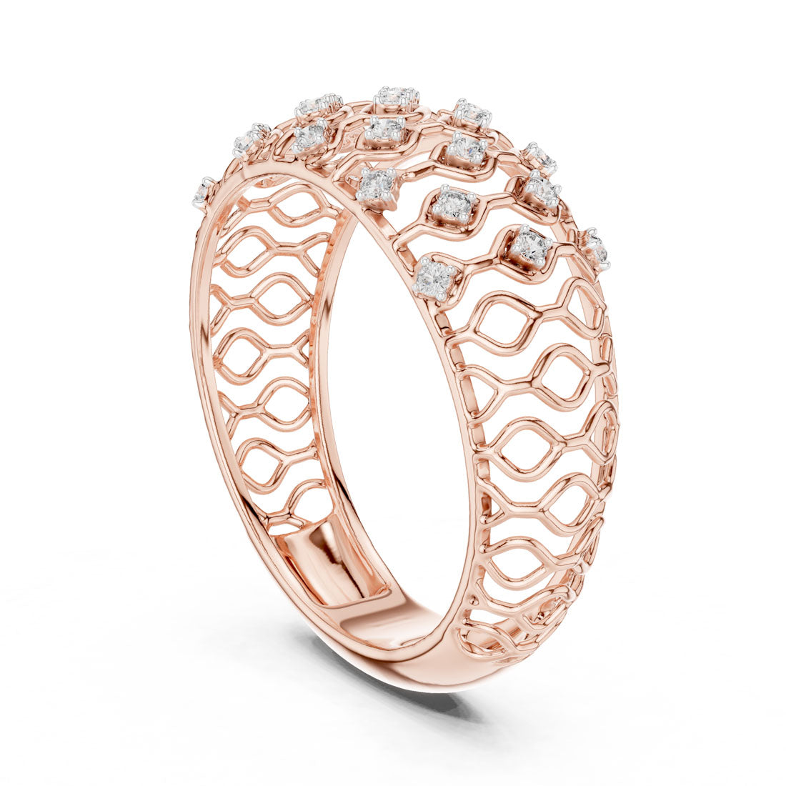 .14 Ct. Geometric Openwork Diamond Band (12#10068@L) 9