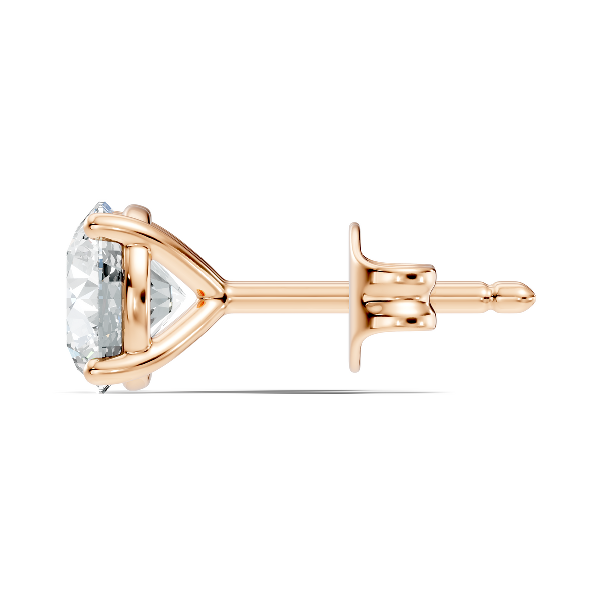 .60-2.00 Ct. Classic Round Diamond Stud Earrings with Four-Prong Basket Setting (130#10001E-04E) 3