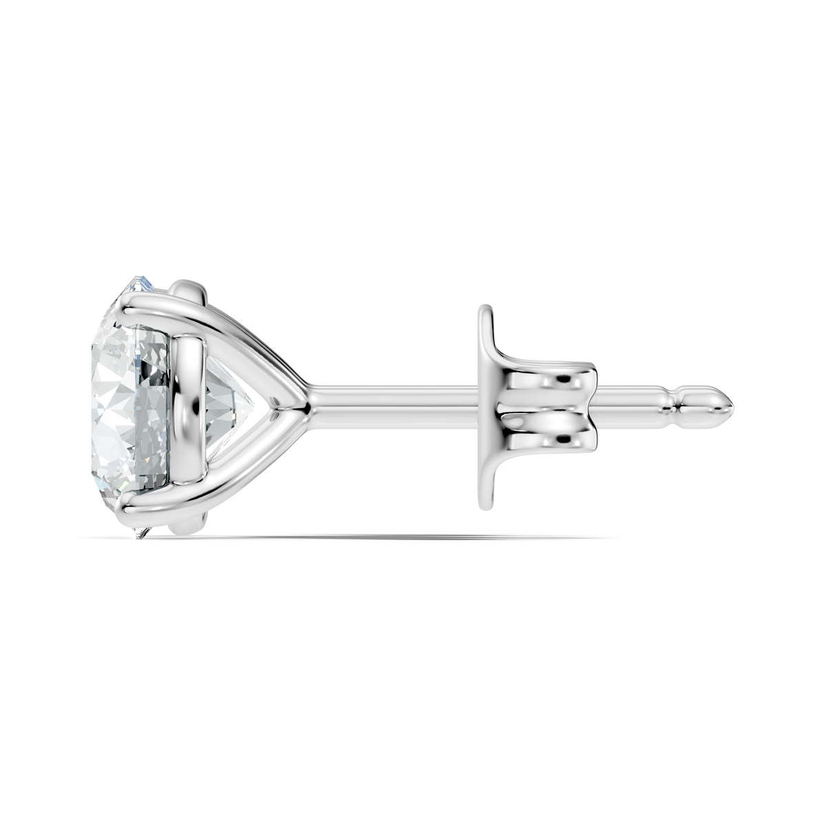 .60-2.00 Ct. Classic Round Diamond Stud Earrings with Four-Prong Basket Setting (130#10001E-04E) 10