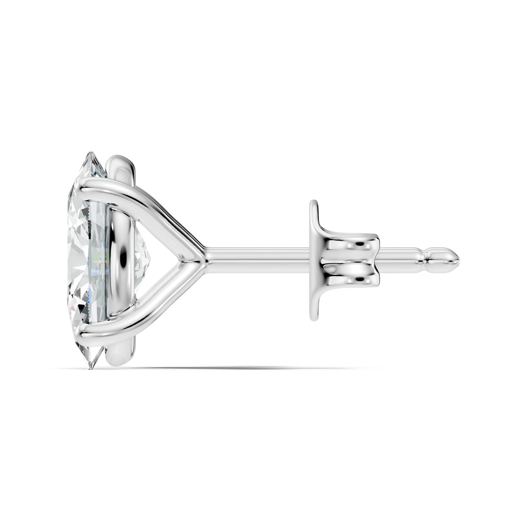 .50-2.00 Ct. Oval Diamond Stud Earrings with Four-Prong Basket Setting (130#10005E-08E) 10