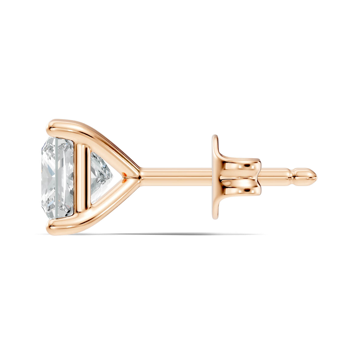 .50-2.00 Ct. Princess Cut Diamond Stud Earrings with Four-Prong Martini Setting (130#10009E-12E) 3