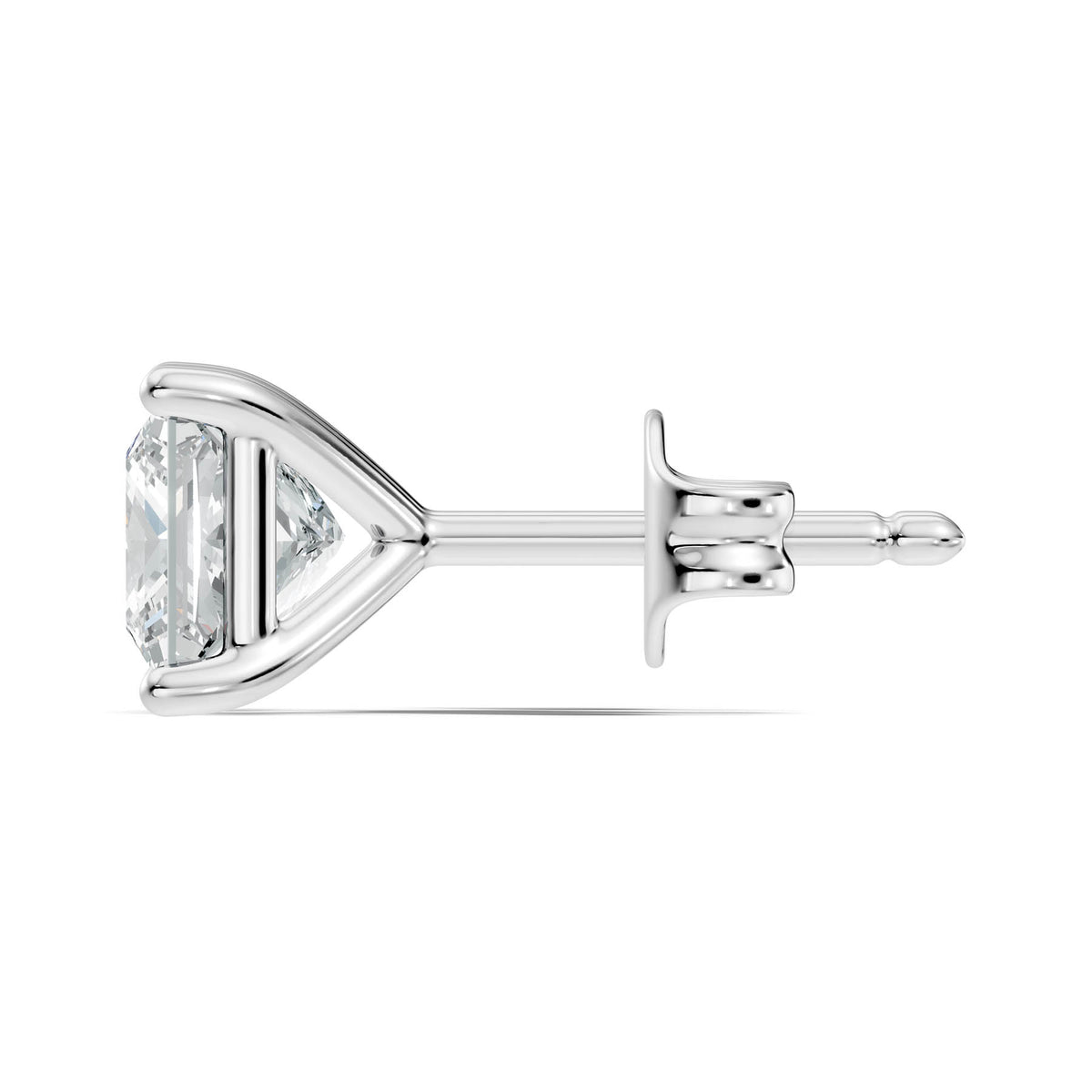 .50-2.00 Ct. Princess Cut Diamond Stud Earrings with Four-Prong Martini Setting (130#10009E-12E) 9