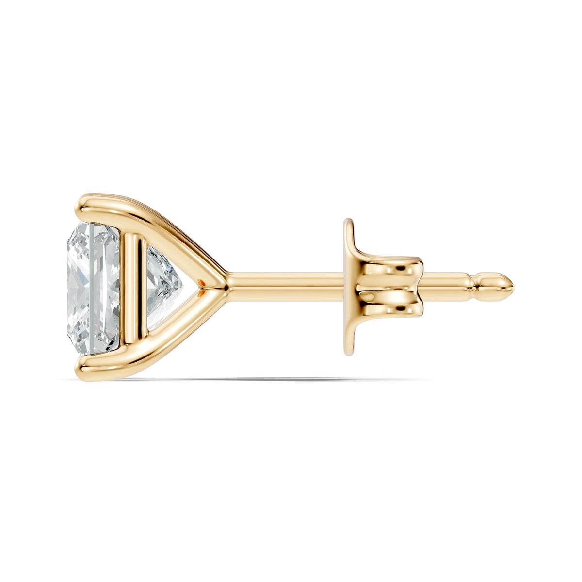 .50-2.00 Ct. Princess Cut Diamond Stud Earrings with Four-Prong Martini Setting (130#10009E-12E) 4