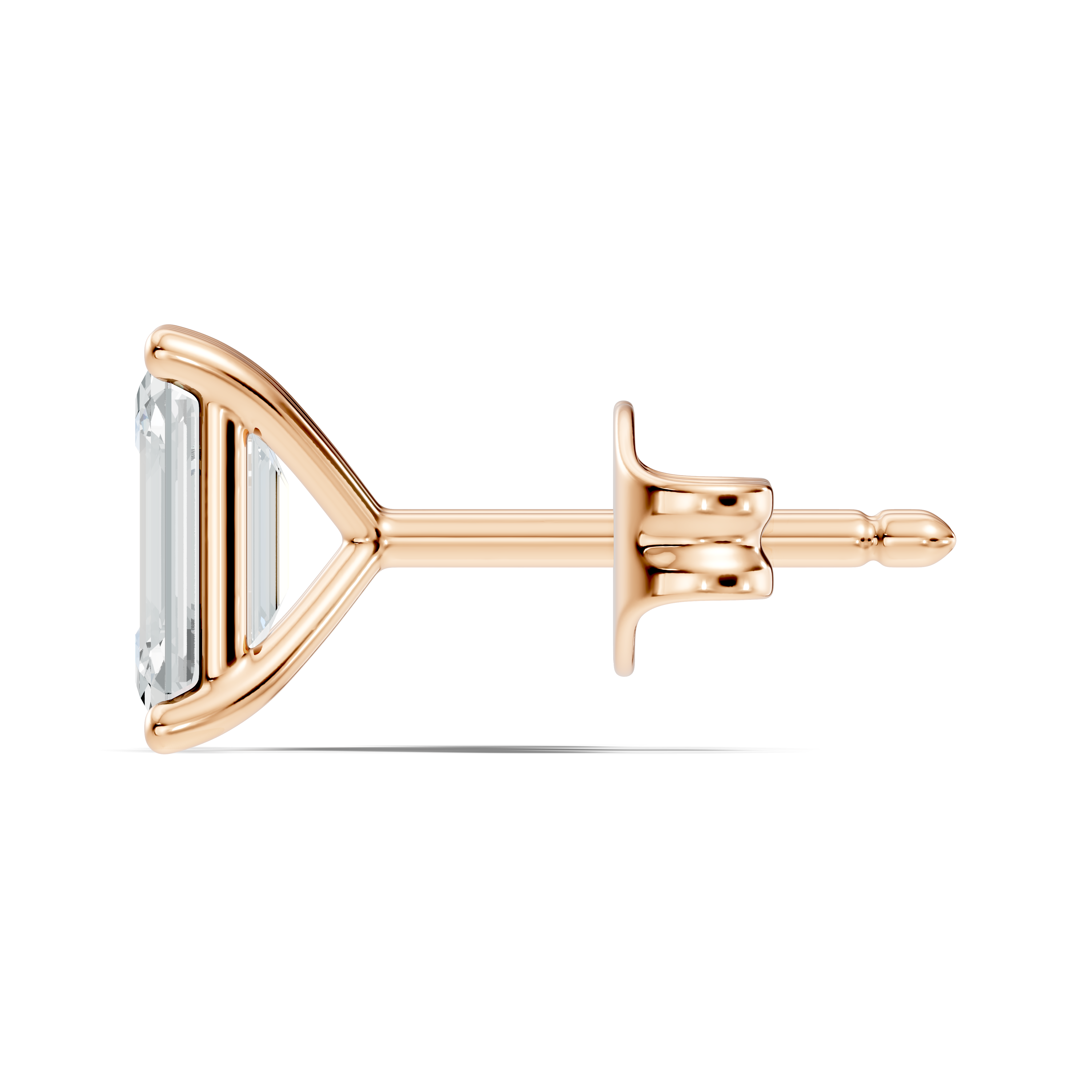 .50-2.00 Ct. Emerald Cut Diamond Stud Earrings with Four-Prong Martini Setting (130#10013E-16E) 7