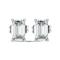 .50-2.00 Ct. Emerald Cut Diamond Stud Earrings with Four-Prong Martini Setting (130#10013E-16E)
